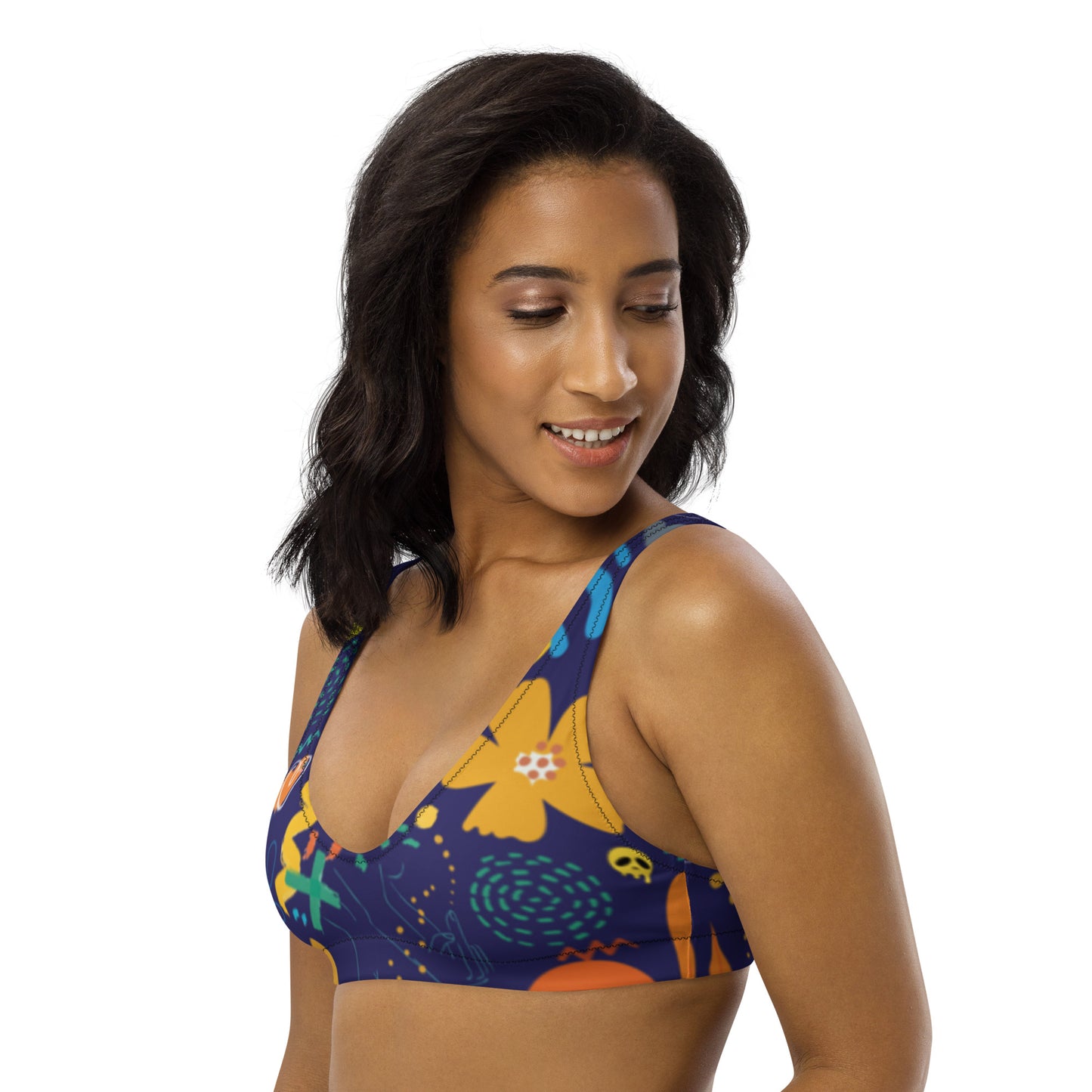 Life is Blue. Recycled padded bikini top