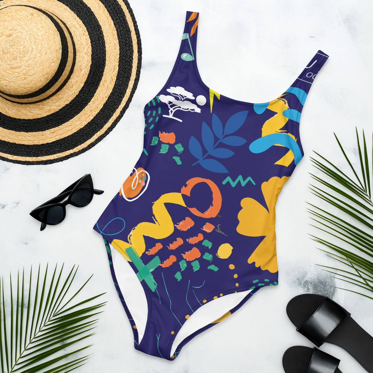 Life is Blue. One-Piece Swimsuit