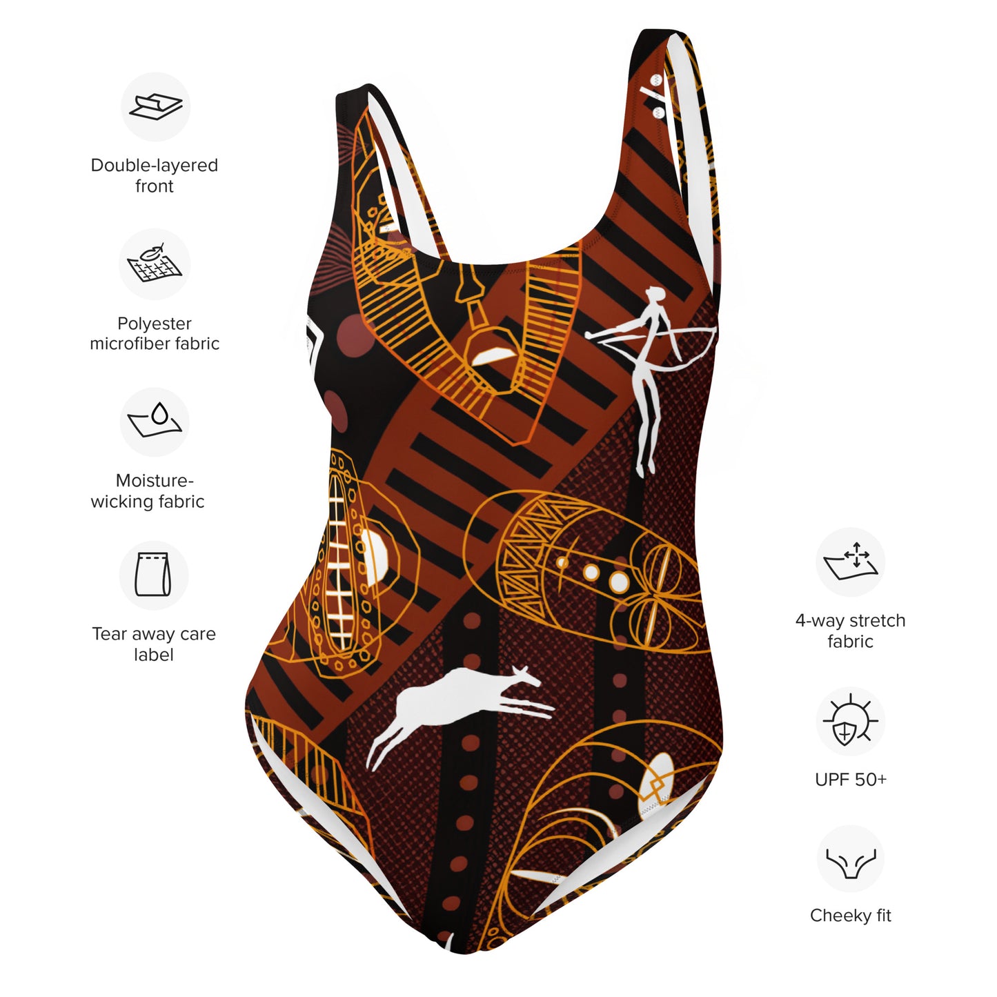 Masks are Everywhere. One-Piece Swimsuit