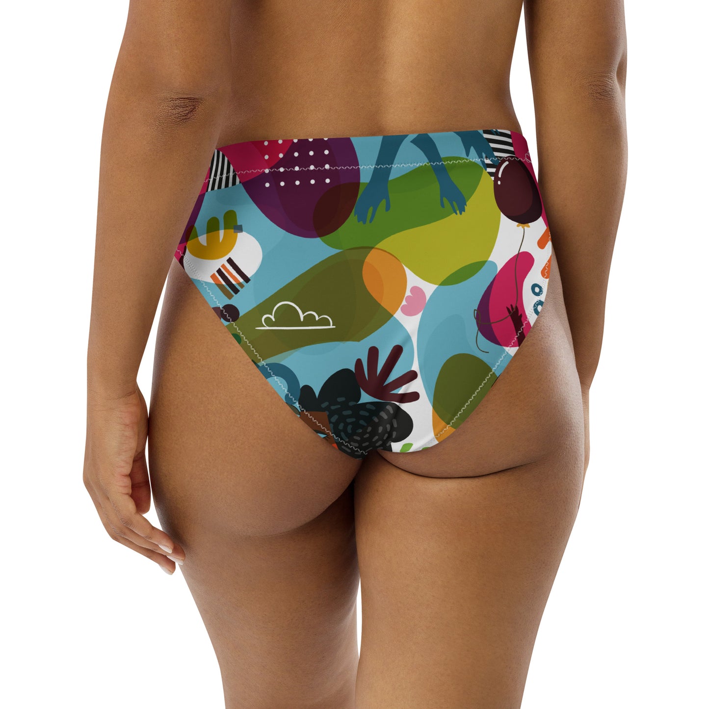 Love is Bright. Recycled high-waisted bikini bottom