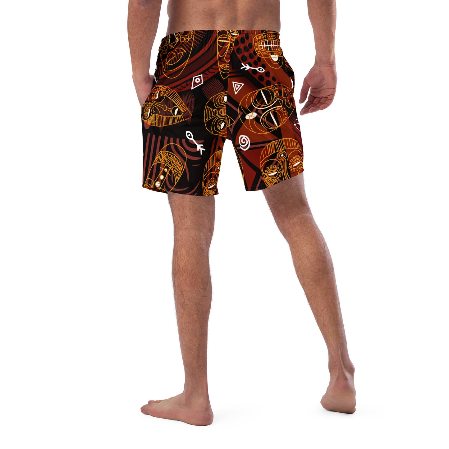 Masks are Everywhere. Men's swim trunks