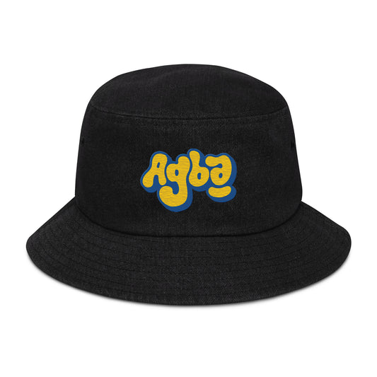 Agba. Denim bucket hat